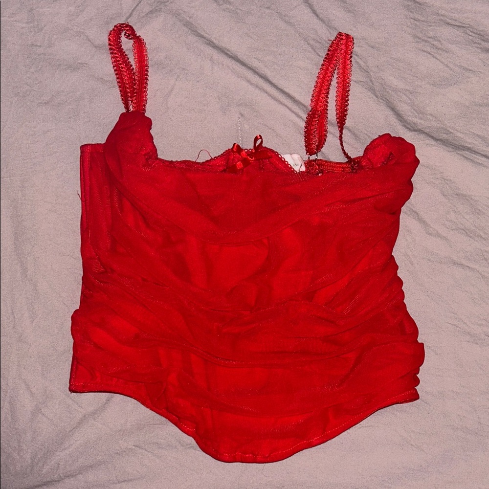 Red Corset Top size M